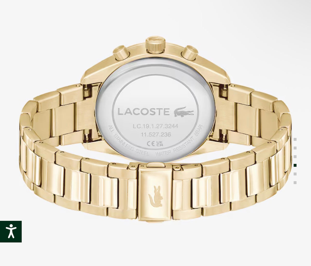 Lacoste Ion Plated Stainless Steel Chronograph Watch - Blue Dial