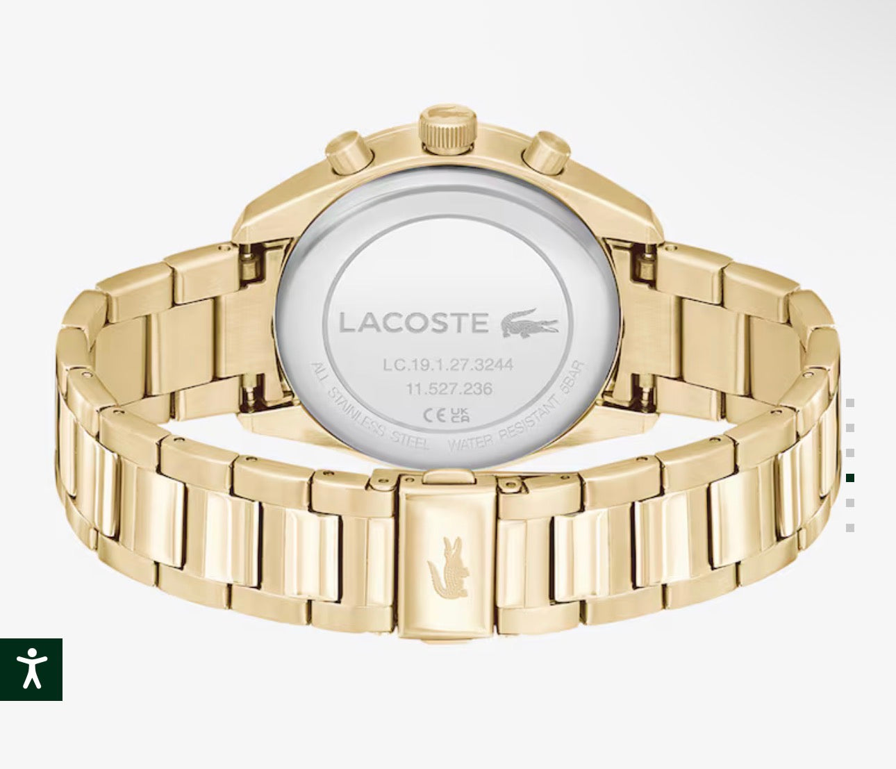 Lacoste Ion Plated Stainless Steel Chronograph Watch - Blue Dial