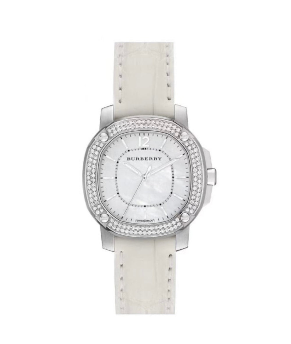 Burberry Woman's Watch - White Dial & Crystal Bezel