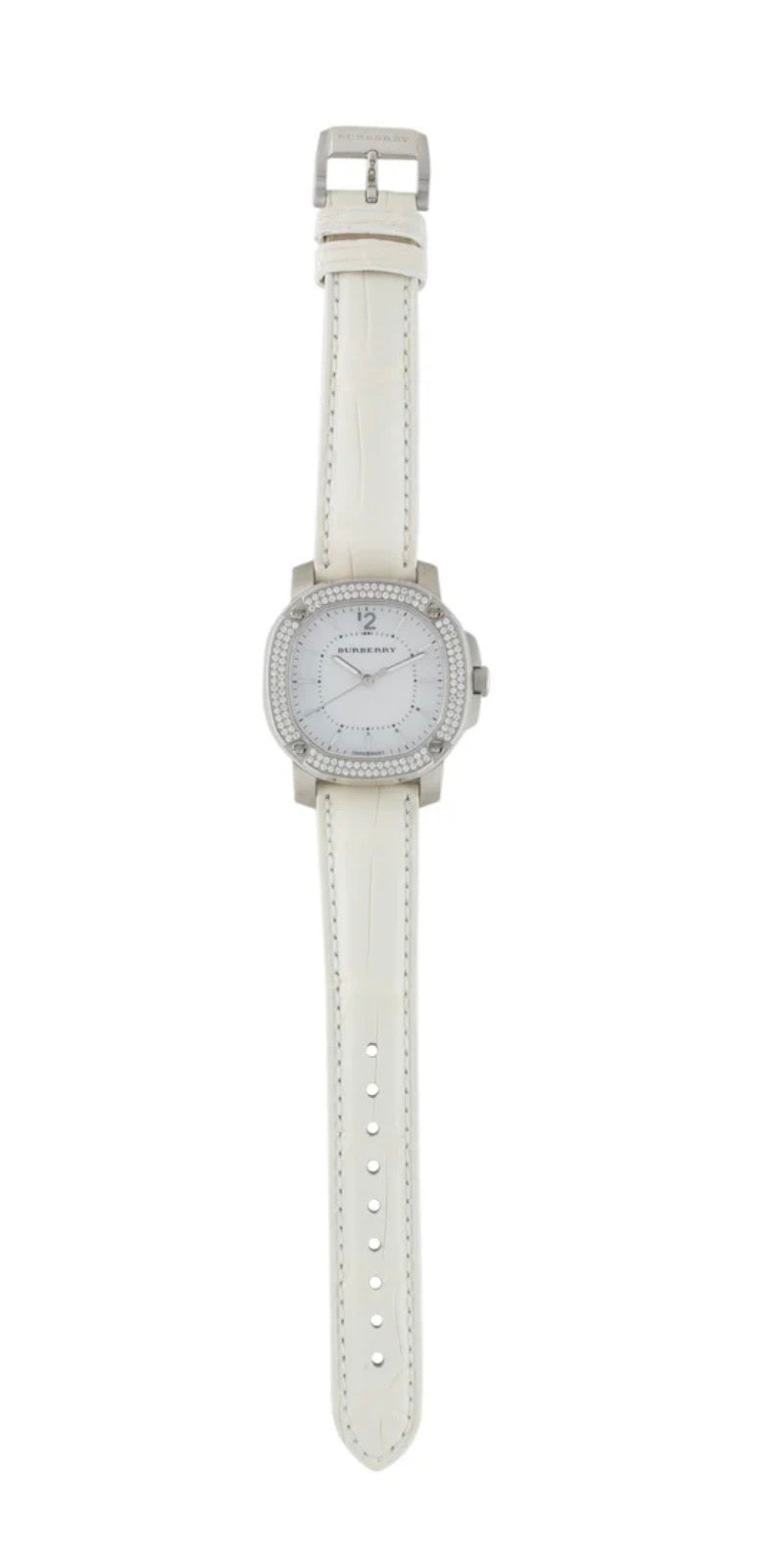 Burberry Woman's Watch - White Dial & Crystal Bezel