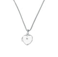 Heart Locket Pendant with Natural Diamond