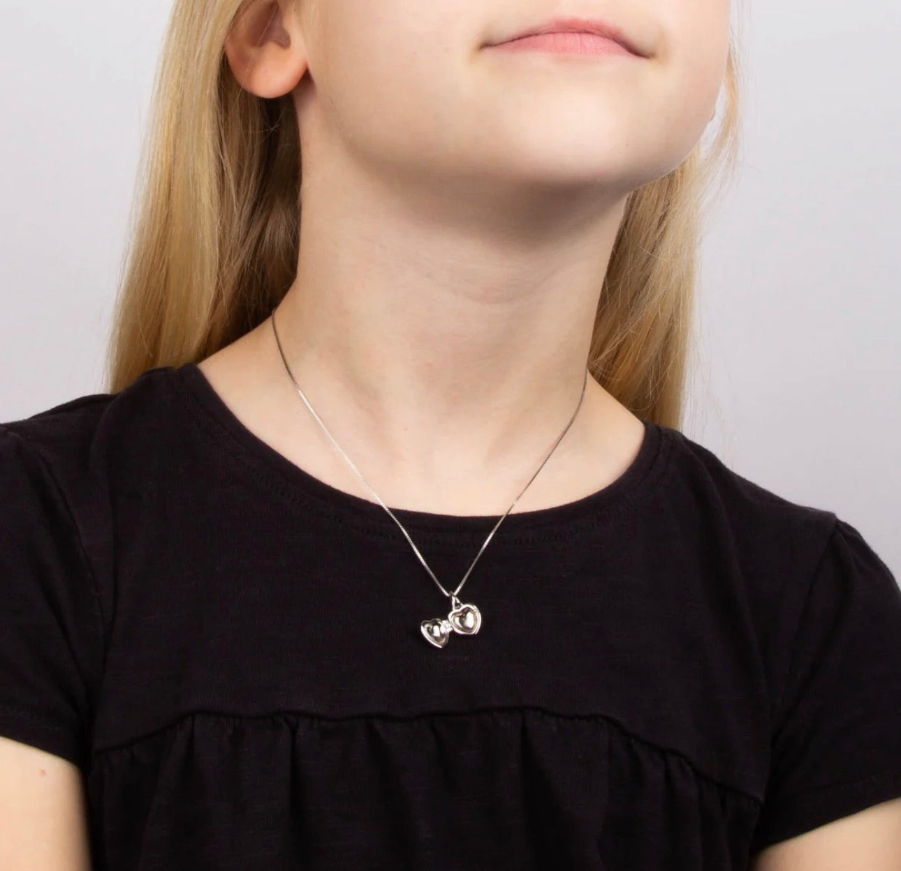 Heart Locket Pendant with Natural Diamond