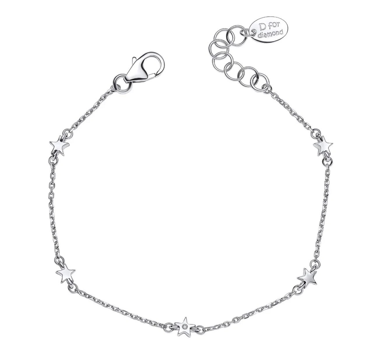Star Station Bracelet with Natural Diamond