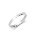 9ct White Gold 2mm Light Court Band Ring