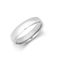9ct White Gold 4mm Court Men’s Ring – Classic Polished Band