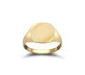 9ct Yellow Gold Cushion Signet Ring - Classic Polished Finish