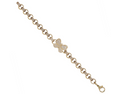 9ct Yellow Gold CZ Butterfly Belcher Baby Bracelet