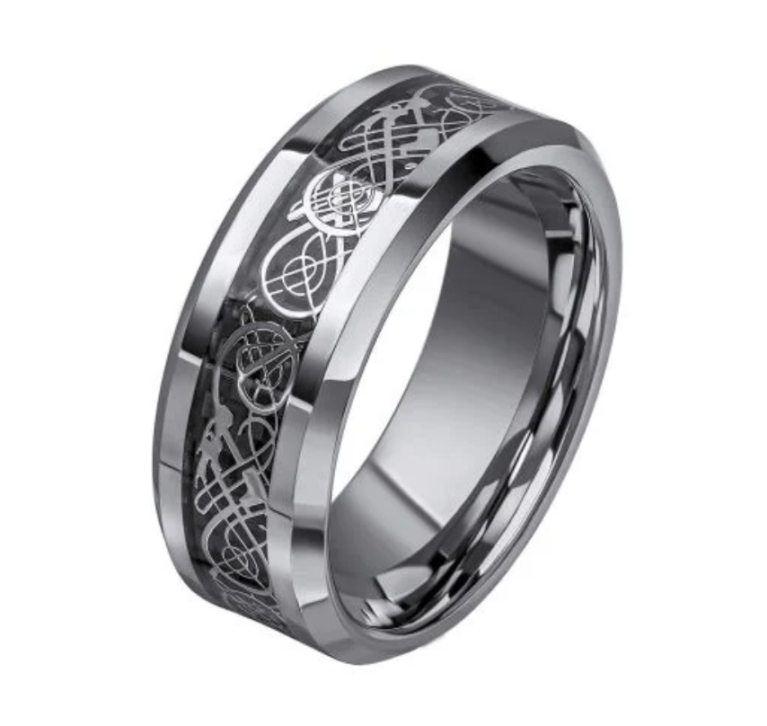 Fred Bennett Filigree Pattern Tungsten Ring