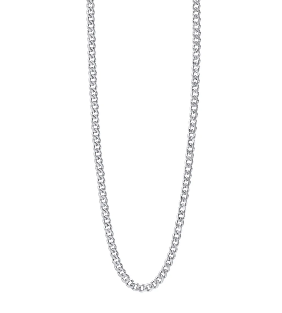 Fred Bennett Smaller Fit Stainless Steel Cuban Chain Necklace