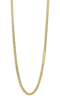 Fred Bennett Yellow Gold Plated Stainless Steel ID Chain Necklace