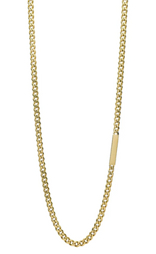 Fred Bennett Yellow Gold Plated Stainless Steel ID Chain Necklace