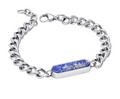 Fred Bennett Stainless Steel Lapis Bar Bracelet