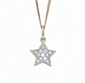 9ct Yellow Gold Diamond Star Pendant Necklace