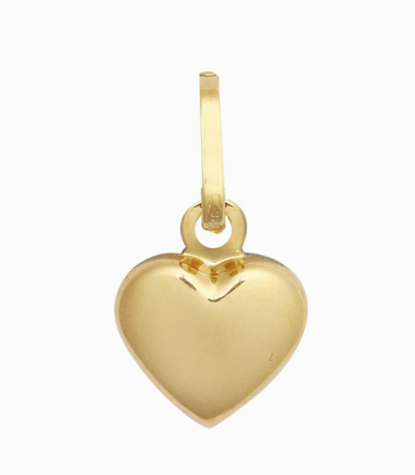 9ct Yellow Gold Heart Charm Pendant
