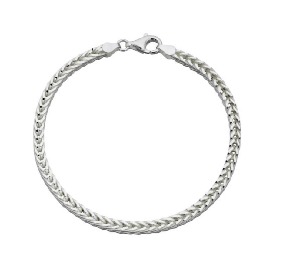 Heavyweight Foxtail Chain Bracelet – Sterling Silver (22cm)