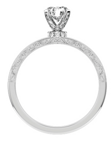 Platinum 1.22ct Natural Diamond Hidden Halo Solitaire Engagement Ring