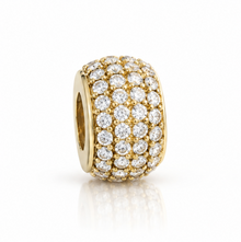 9ct Yellow Gold Cubic Zirconia Pavé Bead Charm