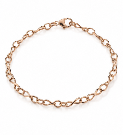 9ct Rose Gold Juliette Link Bracelet 19cm
