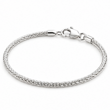 Sterling Silver Foxtail Bead Charm Bracelet