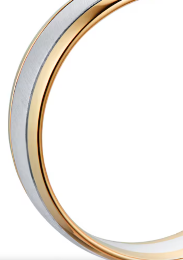 5mm Two-Colour 18ct Gold Wedding Band