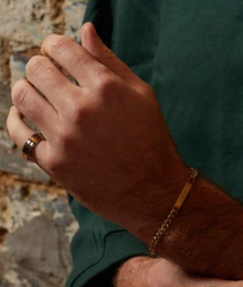 Fred Bennett Stainless Steel & Gold Tone Spinner Ring