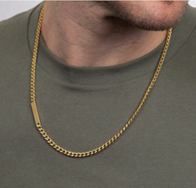 Fred Bennett Yellow Gold Plated Stainless Steel ID Chain Necklace