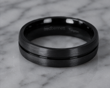 Fred Bennett Black Stripe Tungsten Ring