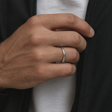 9ct White Gold 2mm Light Court Band Ring