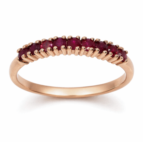 9ct Rose Gold Ruby Eternity Ring