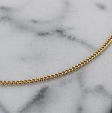 9ct Yellow Gold 1mm Curb Chain Necklace