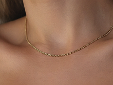 9ct Yellow Gold 1mm Curb Chain Necklace