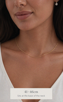 9ct Yellow Gold 1mm Curb Chain Necklace