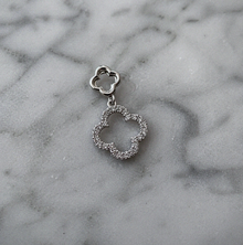 9ct White Gold Diamond Quatrefoil Pendant