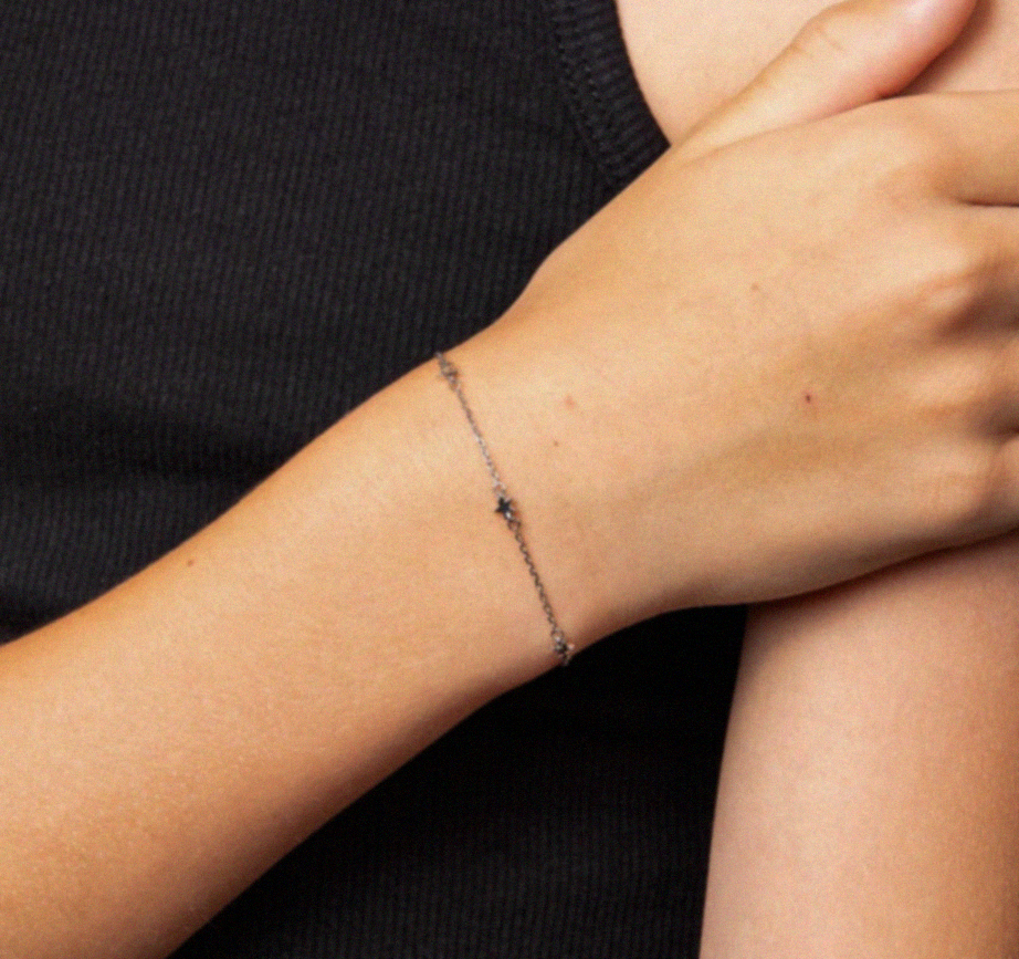 Star Station Bracelet with Natural Diamond
