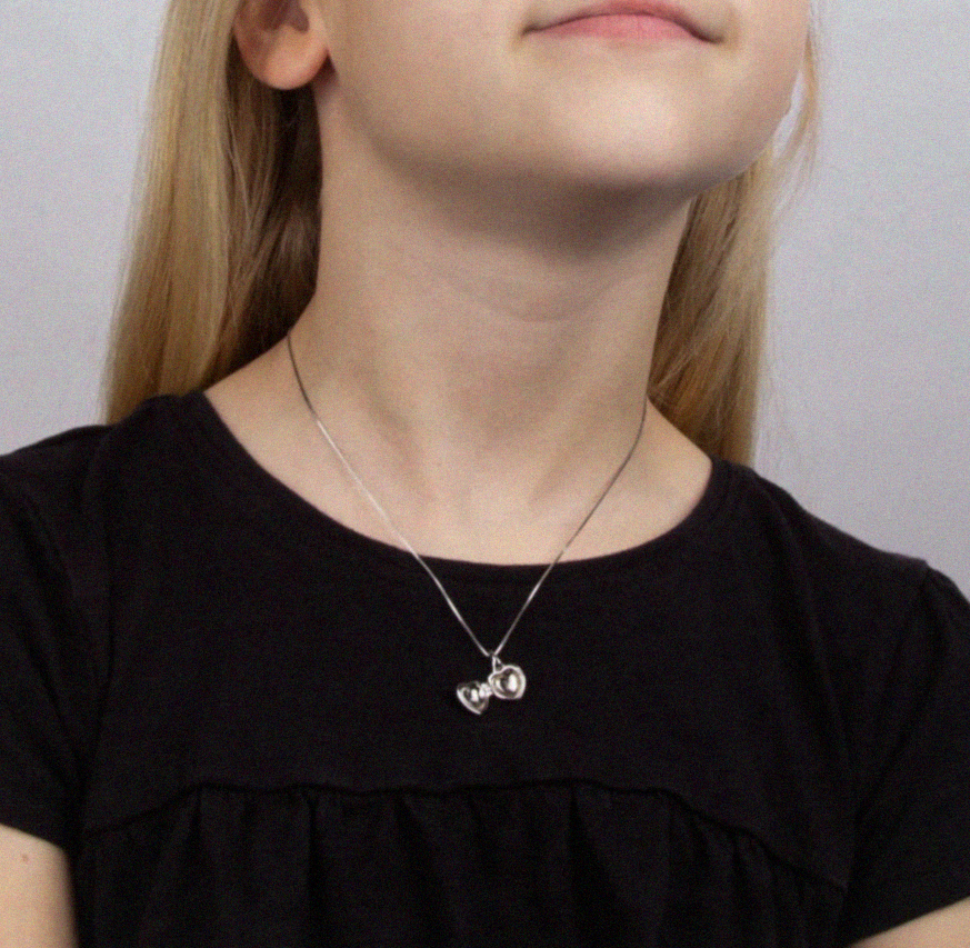 Heart Locket Pendant with Natural Diamond