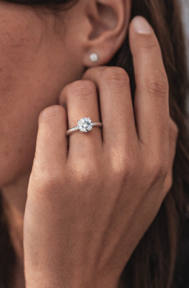 18ct White Gold 3.00ct Lab-Grown Diamond Solitaire Ring