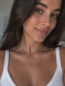 9ct Gold Caged Heart Pendant Necklace
