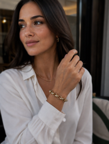 9ct Yellow Gold Engraved & Plain Belcher Bracelet – 13mm
