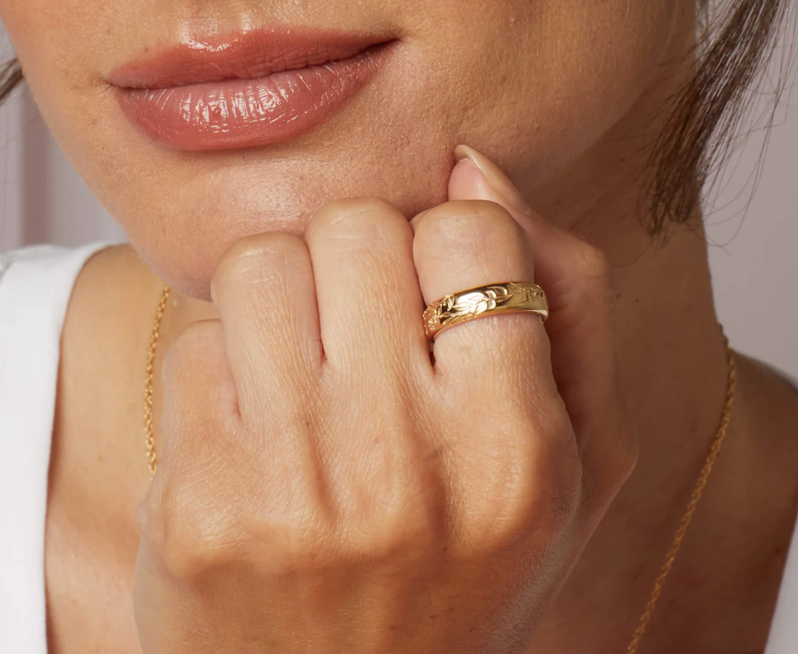 Laura Ashley Gold-Plated Silver Farlington Flowers Ring