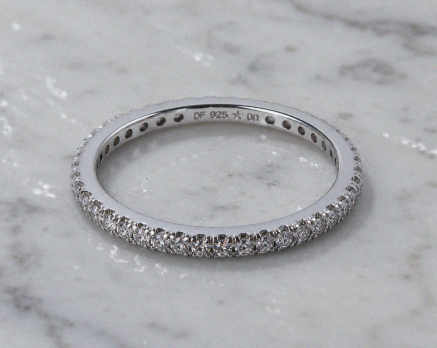 Diamonfire Sterling Silver Micro Zirconia Eternity Ring