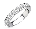 Ladies' Silver Cubic Zirconia Watch-Link Bangle