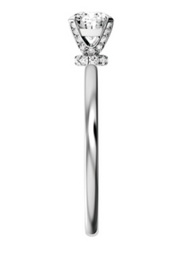 Platinum 1.22ct Natural Diamond Hidden Halo Solitaire Engagement Ring