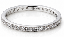 Sterling Silver Cubic Zirconia Pavé Eternity Ring