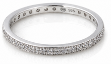Sterling Silver Cubic Zirconia Pavé Eternity Ring