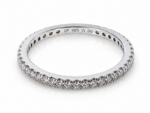 Diamonfire Sterling Silver Micro Zirconia Eternity Ring