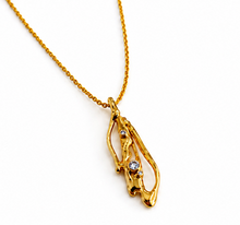 Banyan 18ct Gold Vermeil Lab-Grown Diamond Organic Pendant Necklace