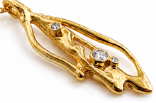 Banyan 18ct Gold Vermeil Lab-Grown Diamond Organic Pendant Necklace