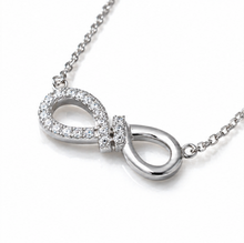 Sterling Silver Cubic Zirconia Infinity Necklace