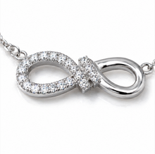 Sterling Silver Cubic Zirconia Infinity Necklace