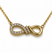 Sterling Silver Cubic Zirconia Infinity Necklace